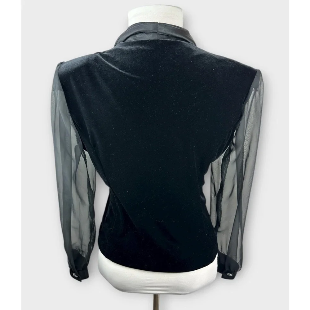 Vintage Another Thyme Velvet Top Size Large Fairy Grunge Victorian Jewel Buttons - Picture 8 of 10